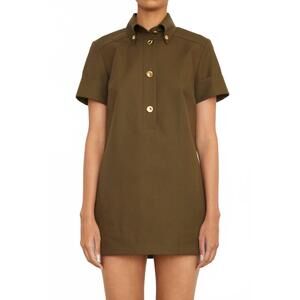NEW BRANDON MAXWELL noelle mini dress in olive
